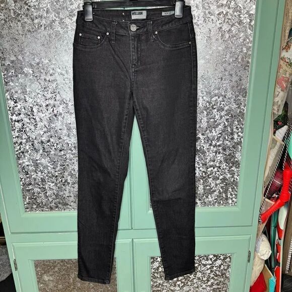 William Rast Denim - William Rast Black Wash Slim Leg Jeans Size 4
